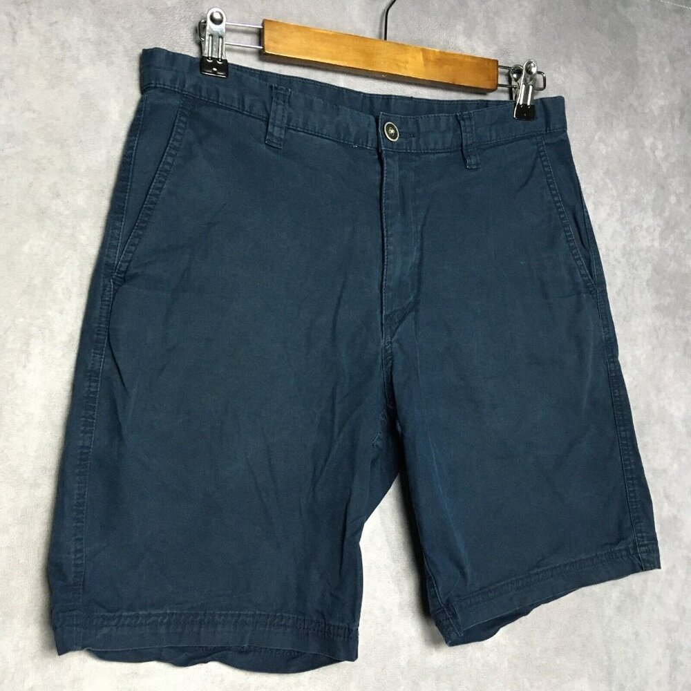 Tommy Bahama Mens Shorts size 32 Blue Flat Front Cotton Tencel Stretch Casual - Picture 7 of 13